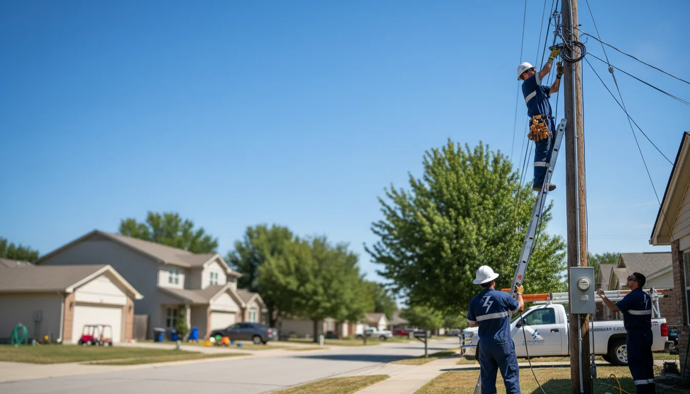 Residential electrician providing installation services in Garland, ME